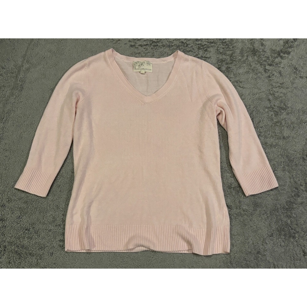 Debbie Morgan Petites Sweater Womens PL Large Pink Round Neck Acrylic Soft